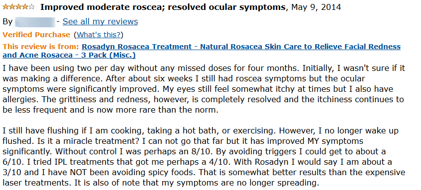 rosadyn customer review - Natural Rosacea treatment to Relieve Facial Redness and Acne Rosacea