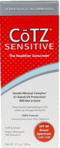 Rosacea skin care sunblock and skin protection barrier product review CoTZ sunscreen for sensitive skin