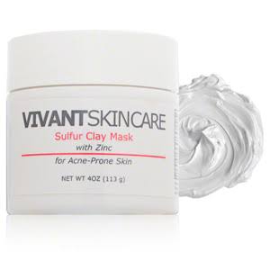 Rosacea skin care redness with acne Vavant Sulfur Zinc Mask