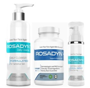 Rosadyn Trio Cream Cleanser, supplement and serum